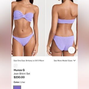 Hunza G lilac bikini